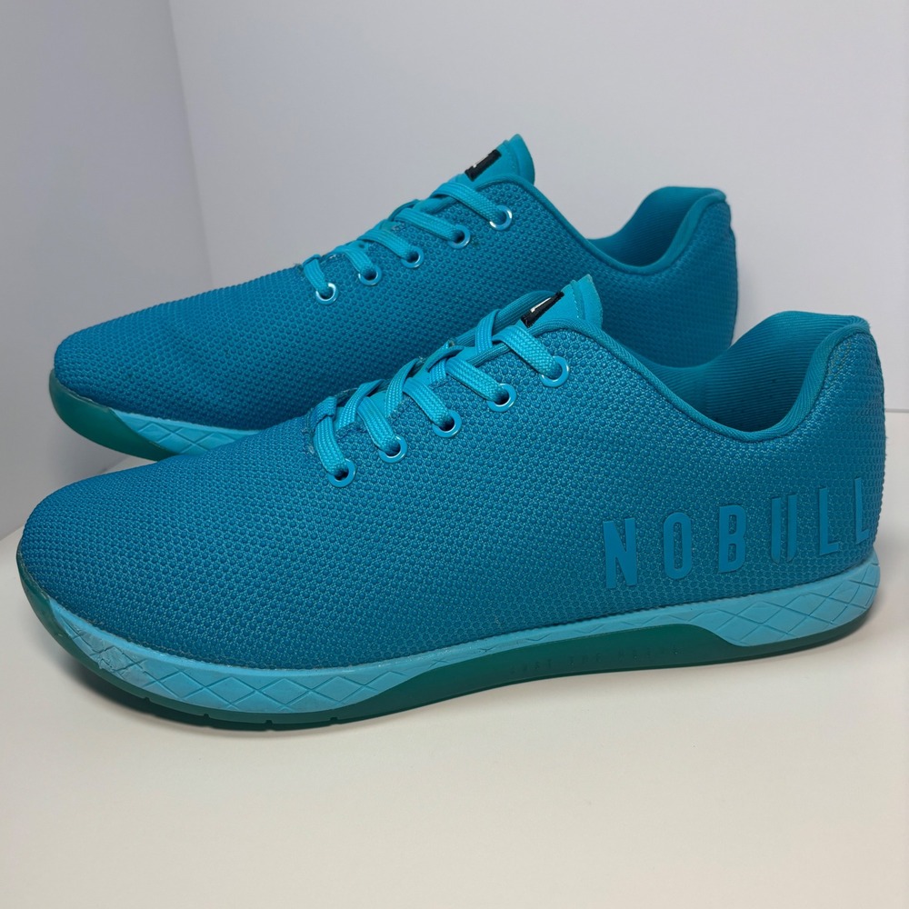 NOBULL Trainer Neon Blue Mens 12.5 Womens 14 Training Shoes Low Top‎ Sneakers